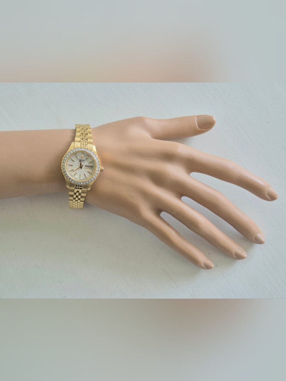 Citizen Gold-Tone Women's Crystal Bezel Bracelet Watch